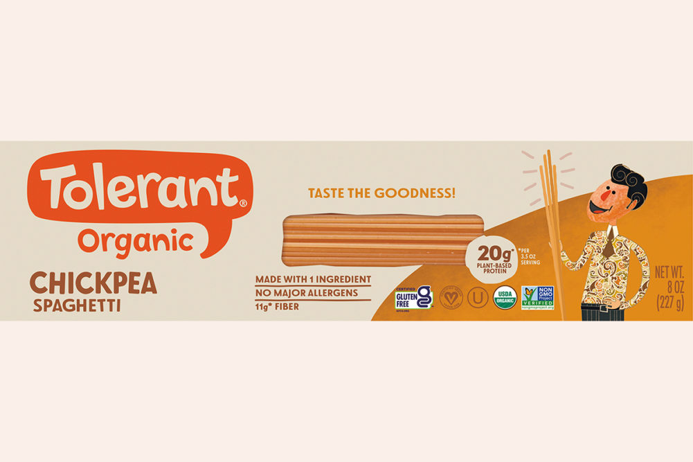 Box of Tolerant Organic Chickpea Spaghetti.