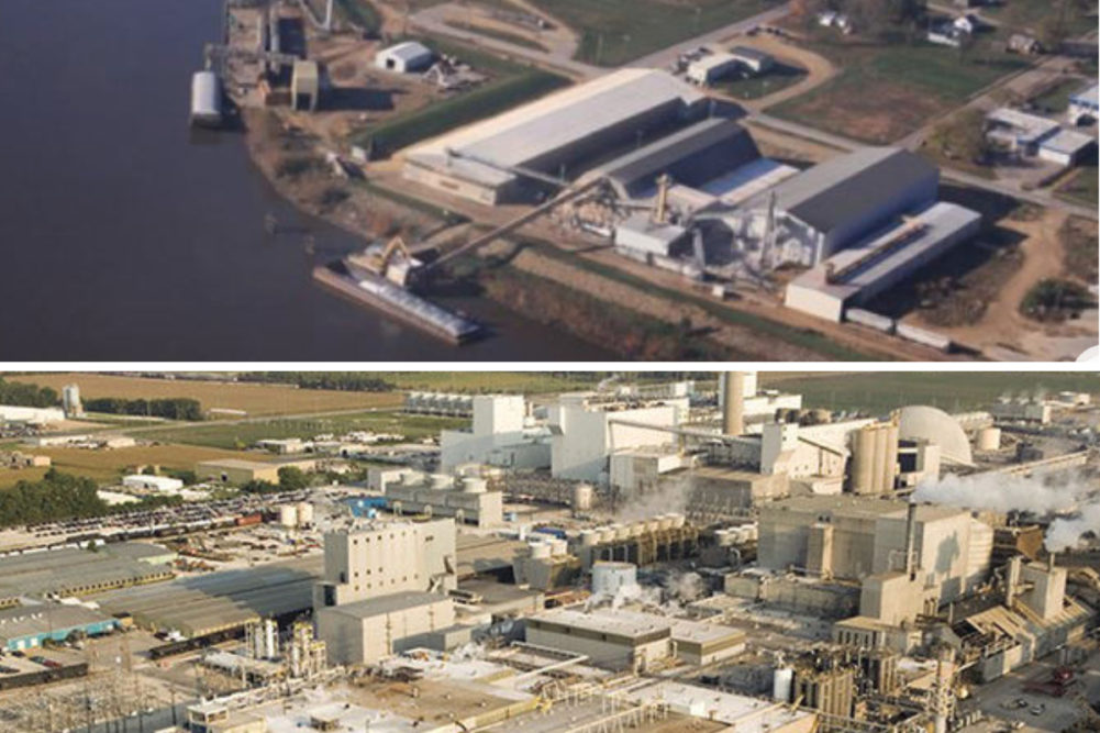 ADM mills in Clinton, Iowa and Decatur, Illinois