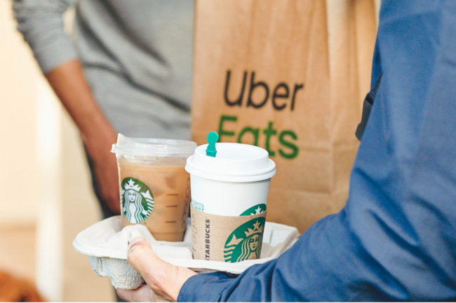 Starbucks Uber Eats delivery