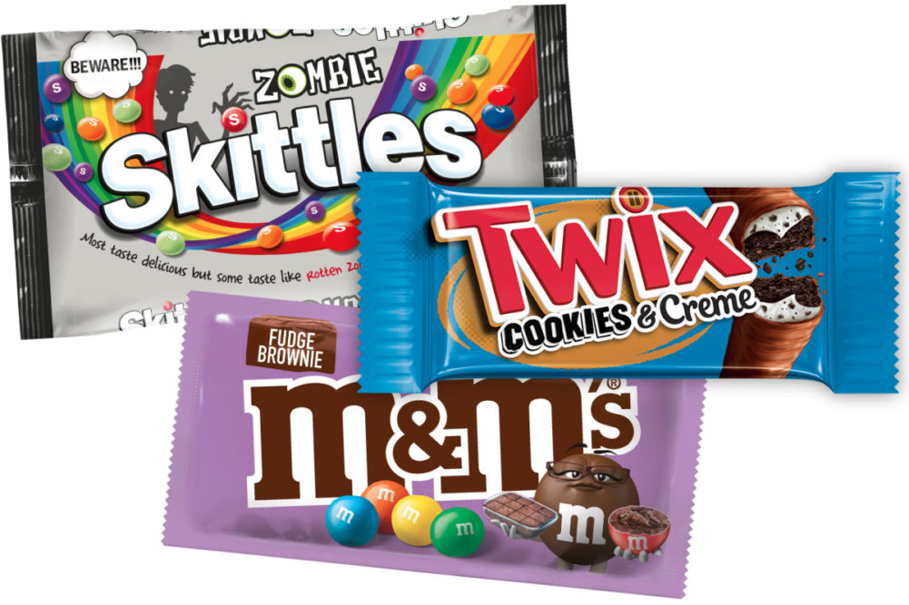 New Zombie Skittles, Twix Cookies & Creme and M&Ms fudgy brownie, Mars