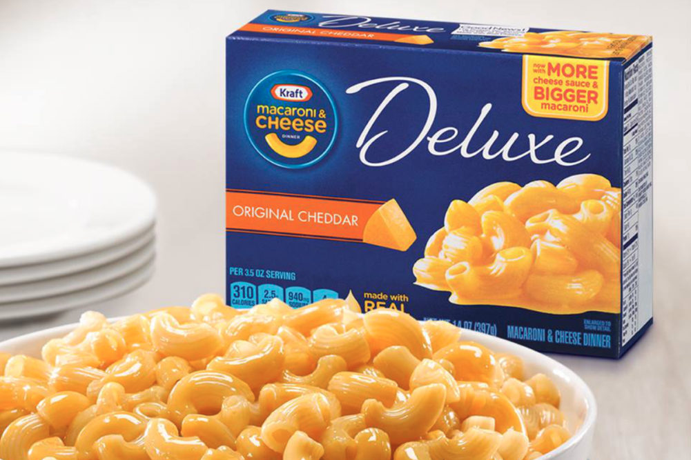 Kraft Deluxe macaroni and cheese dinner