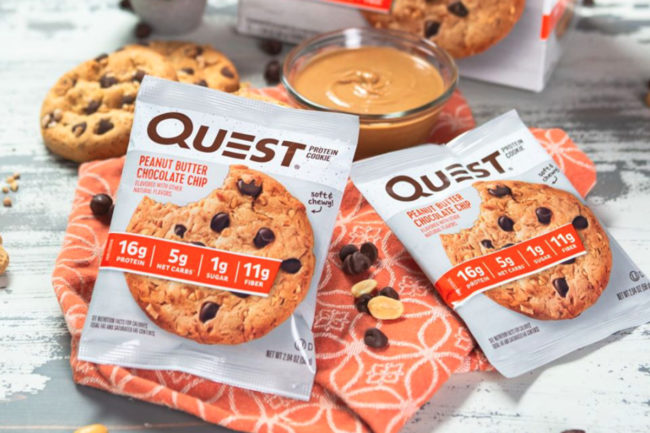 Quest peanut butter chocolate chip protein cookies