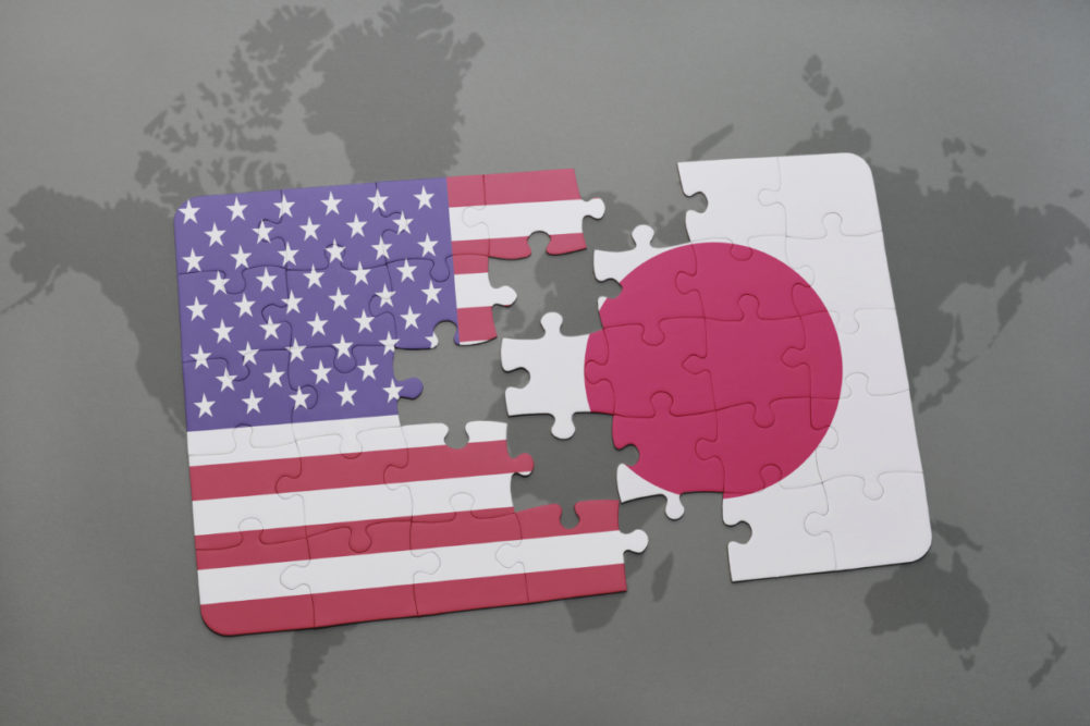 Japan and US flags puzzle