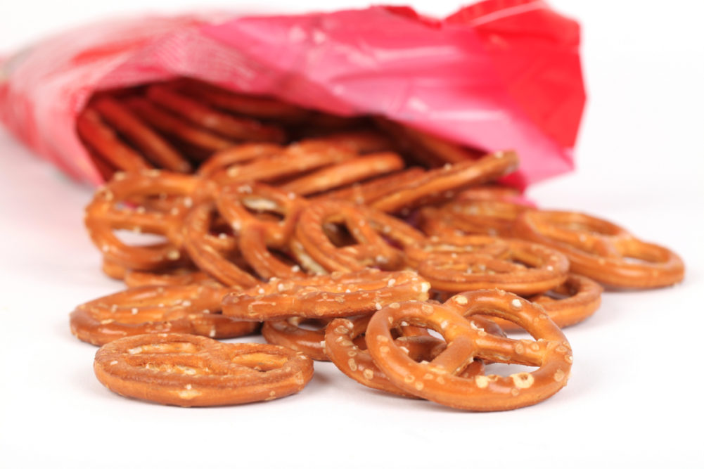 Bag of private label pretzels