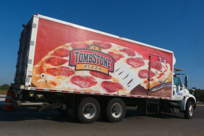 Nestle direct store delivery Tombstone Pizza truck