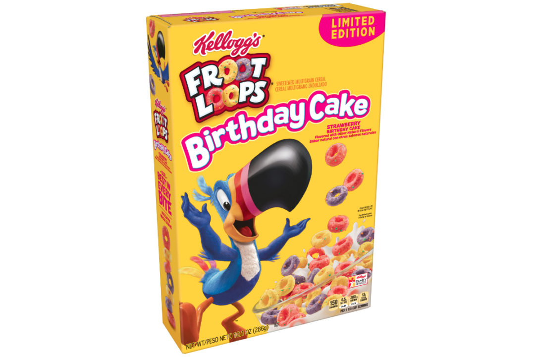 Froot Loops Birthday Cake cereal, Kellogg