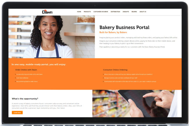 Dawn Foods digital bakery portal