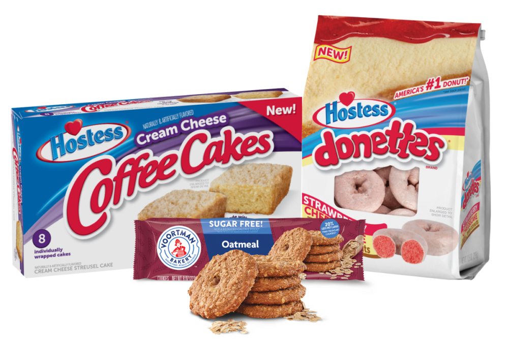 Hostess breakfast items and Voortman cookies