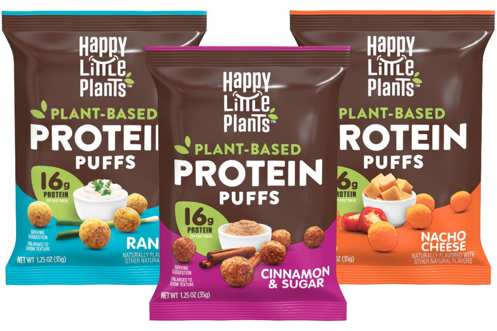 Happy Little Plants plant-based protein puffs