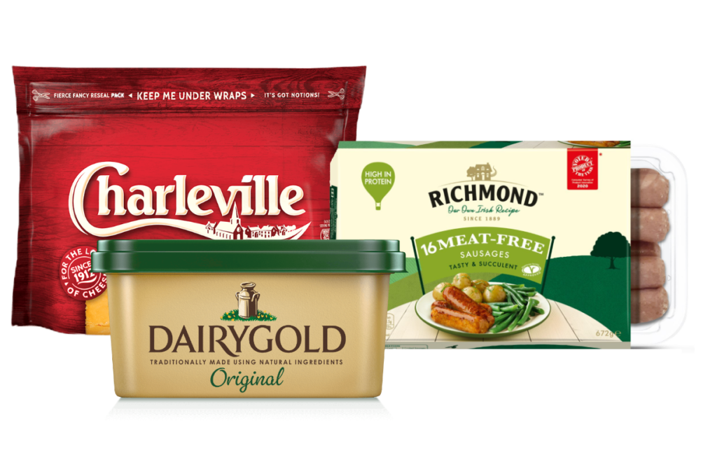 Richmond sausages, Dairygold spreads and Charleville cheese 