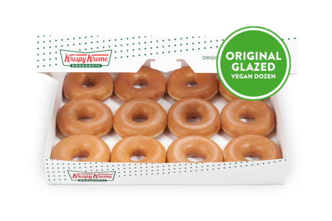 Krispy Kreme's Original Glazed vegan donut