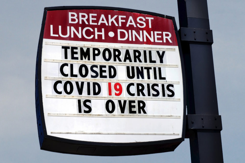 Restaurant COVID sign