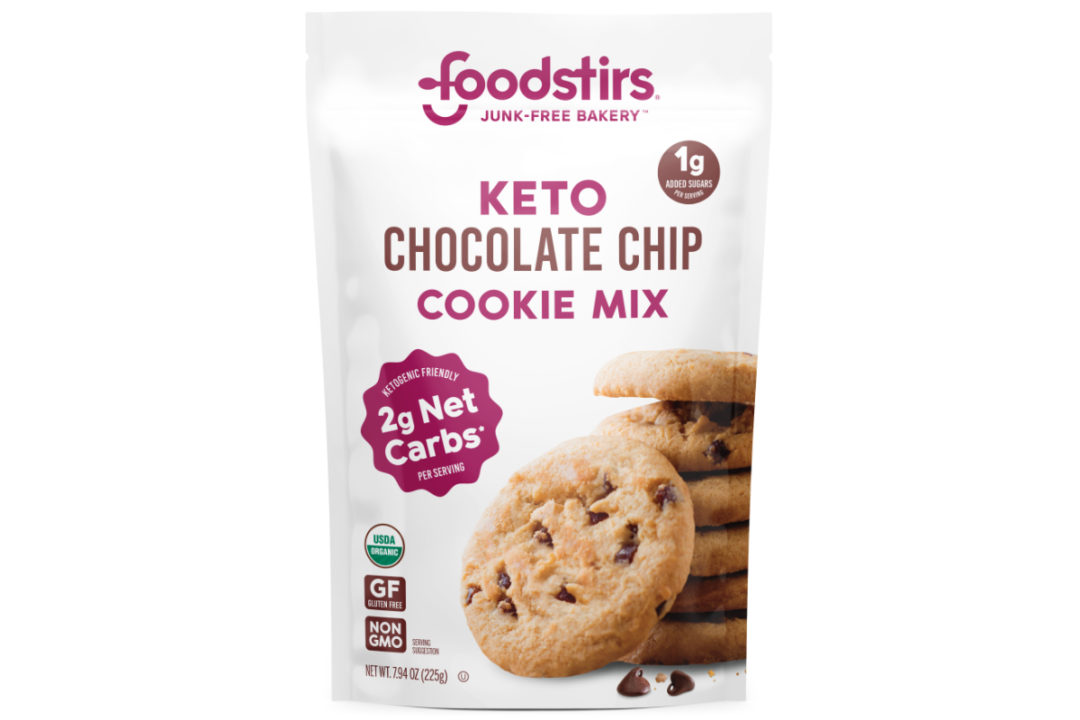 Foodstirs keto-friendly chocolate chip cookie mix