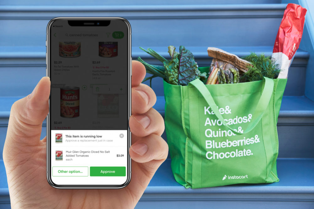 Instacart bag and app ordering