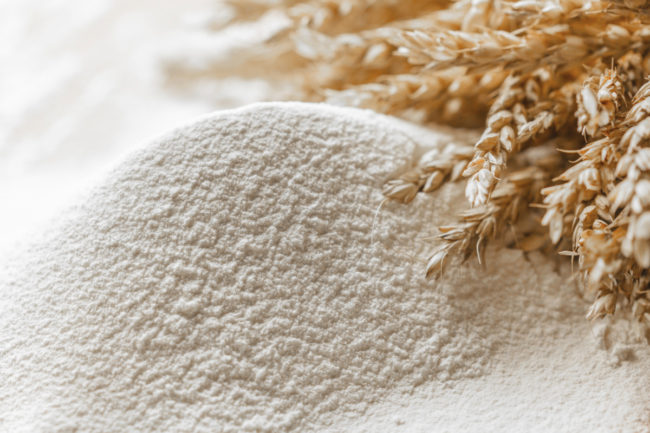 Wheat flour pile