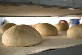 Rising bread loaves