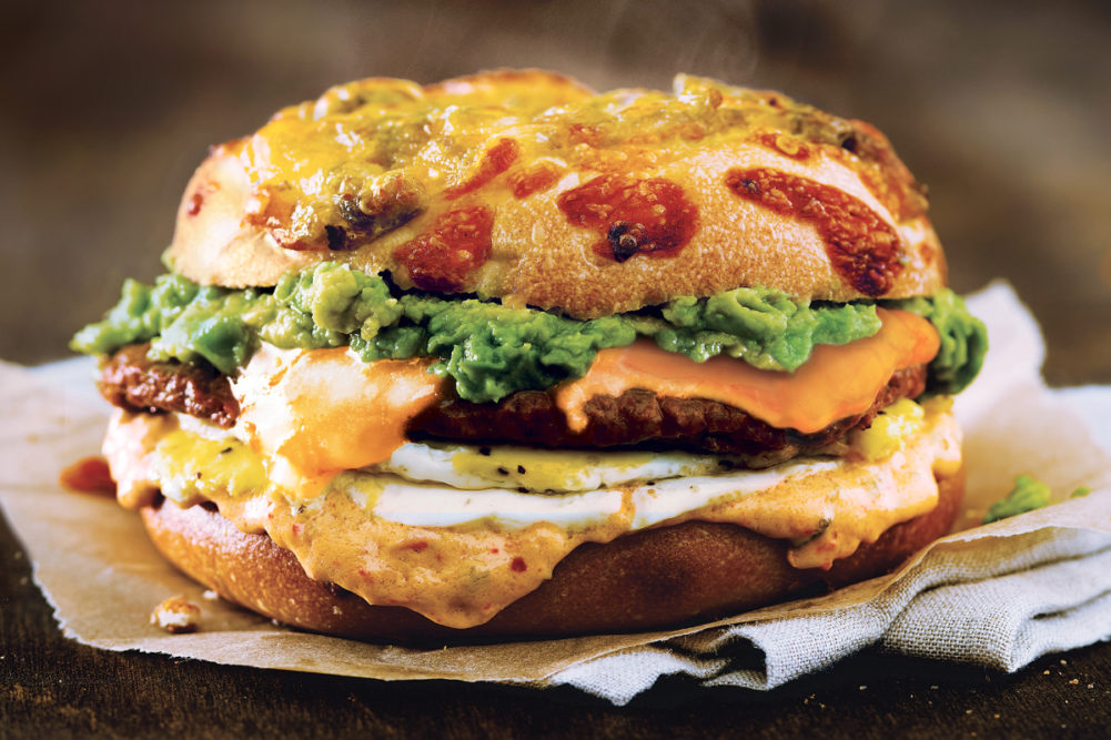 Einstein Bros. Bagels Beyond Sausage Spicy Sunrise Egg Sandwich