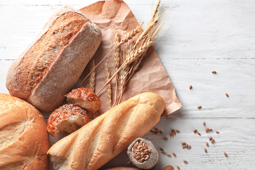 Bread products made with enriched grains