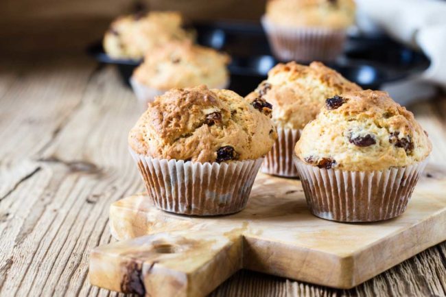 Fortification, Breakfast cornmeal muffins with raisins