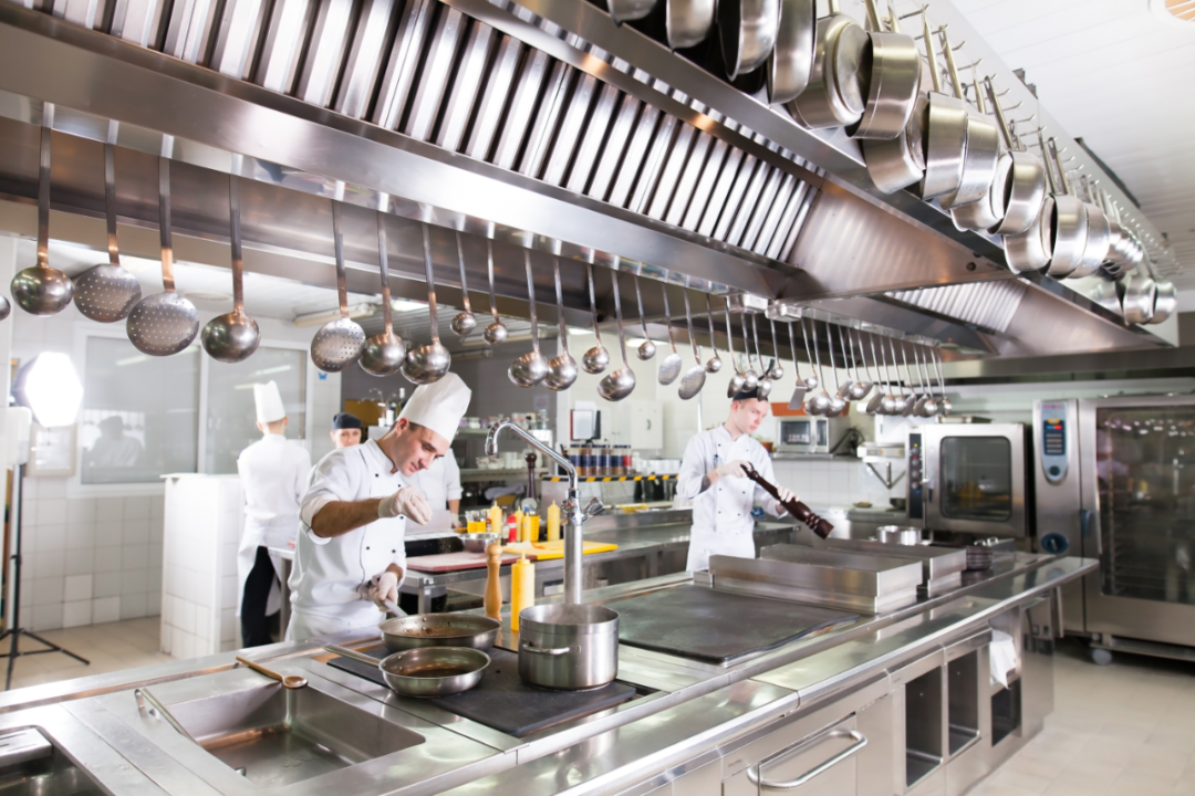professional chefs in a foodservice kitchen