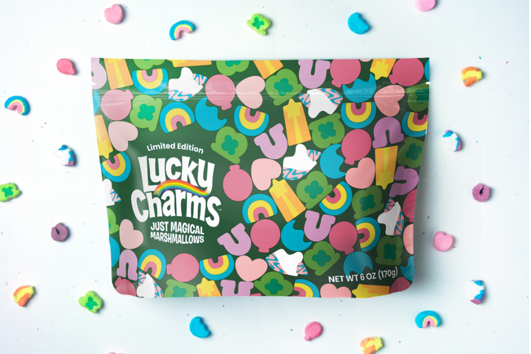 Lucky Charms marshamallow pouch