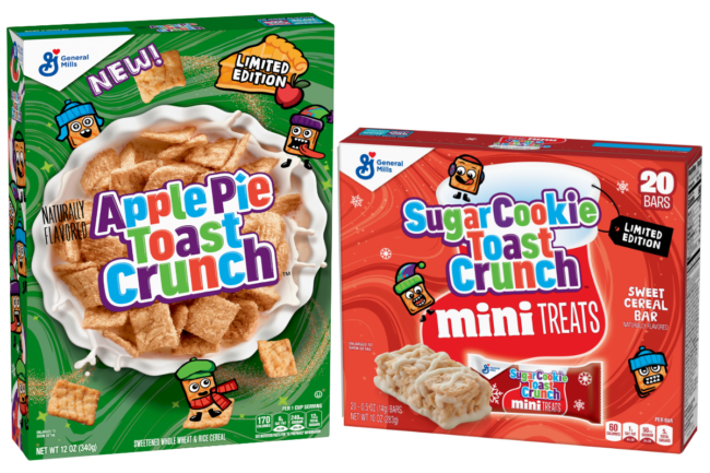 Apple Pie Toast Crunch and Sugar Cookie Toast Crunch mini bars from General Mills