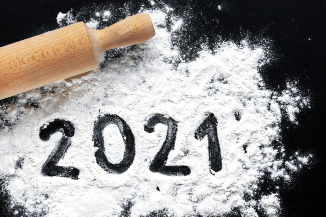 2021 written in flour