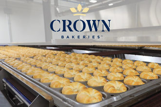 Crown Bakeries logo and facility