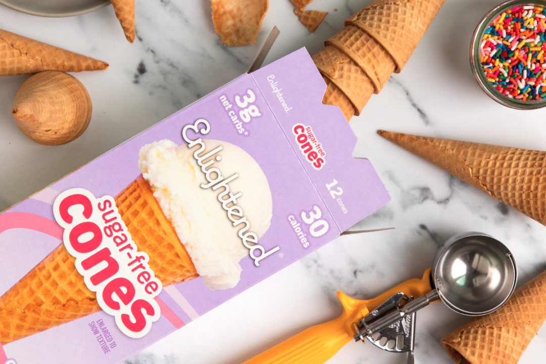 Enlightened sugar-free ice cream cones