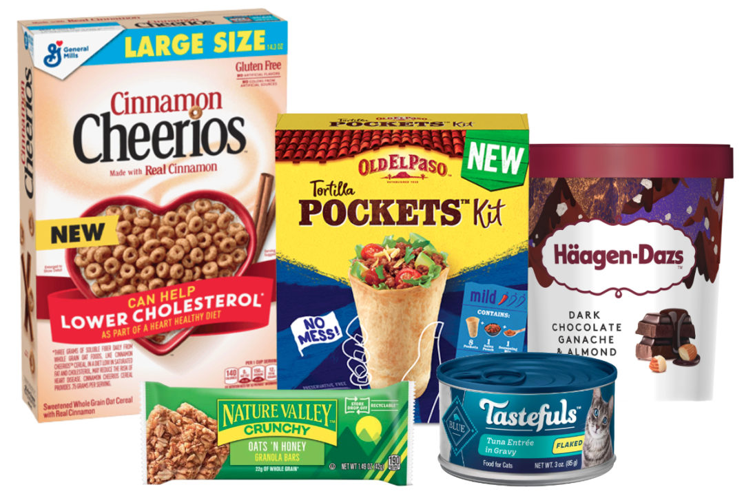 General Mills, Inc. cereal, pet food, ice cream, snack bars and Mexican food