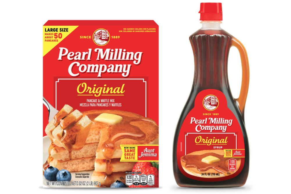 Pearl Milling Co. pancake mix and syrup
