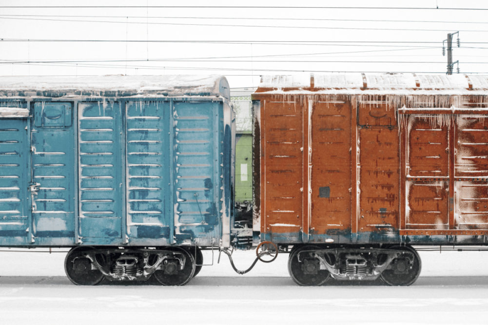 Frozen rail cars