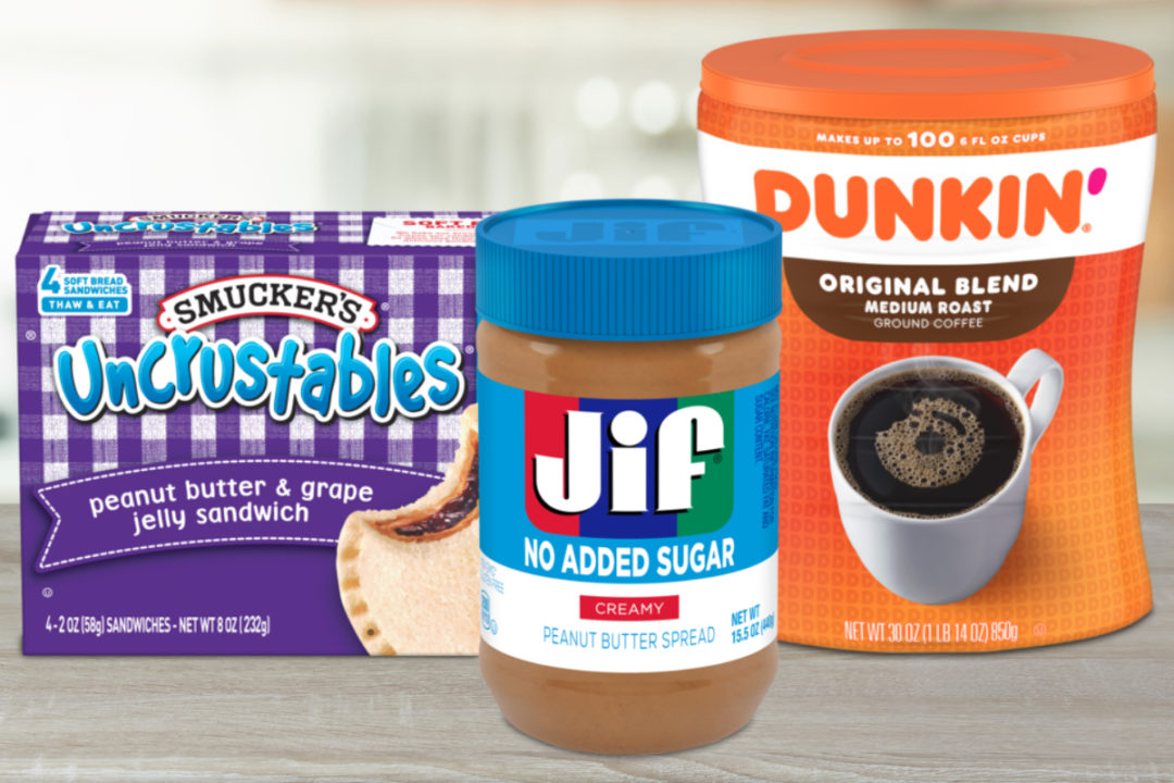 J.M. Smucker products - Uncrustables, Jif peanut butter and Dunkin' coffee