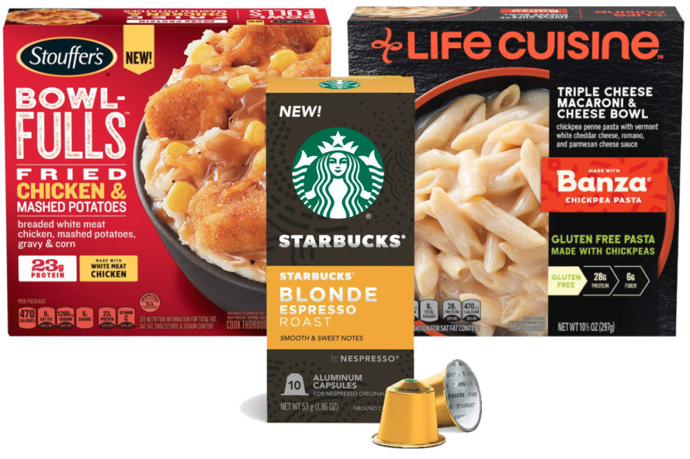 Stouffers, Life Cuisine and Starbucks Nespresso products from Nestle