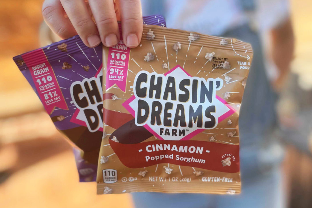 Chasin' Dreams Farm popped sorghum snacks