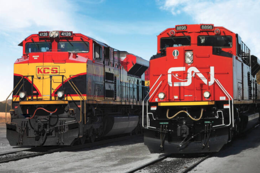 KCS and CN locomotives