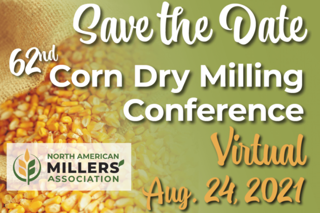 Poster promoting NAMA's dry corn milling meeting