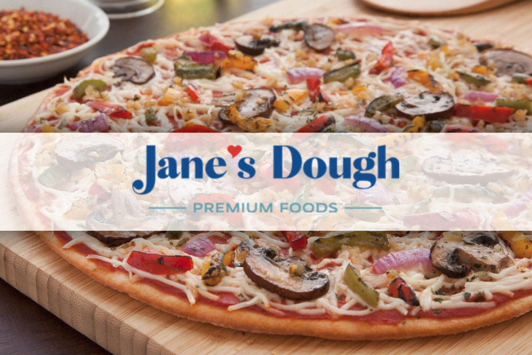 Jane’s Dough Foods pizza and new logo