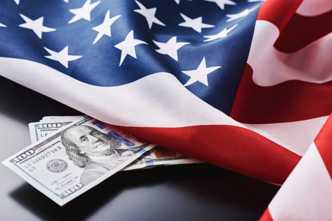 American Flag and money