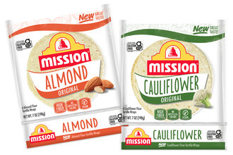 Mission Foods almond flour tortillas and cauliflower tortillas
