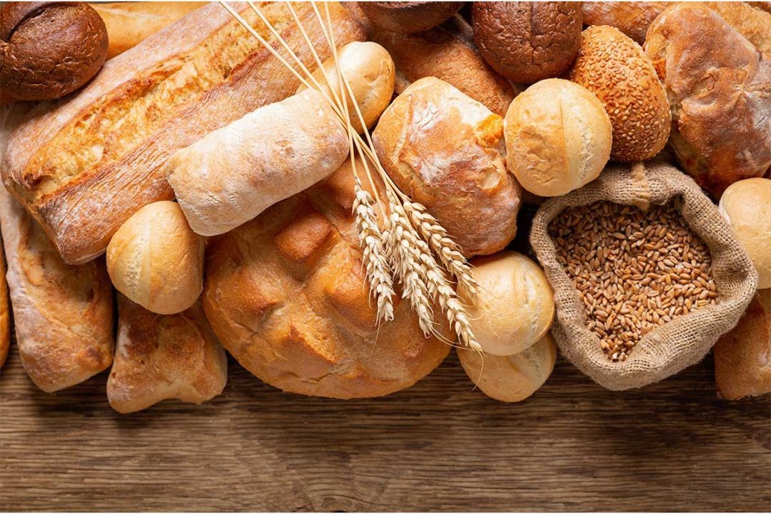 Assorted breads and grains