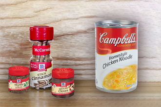 McCormick spices and Campbell soup