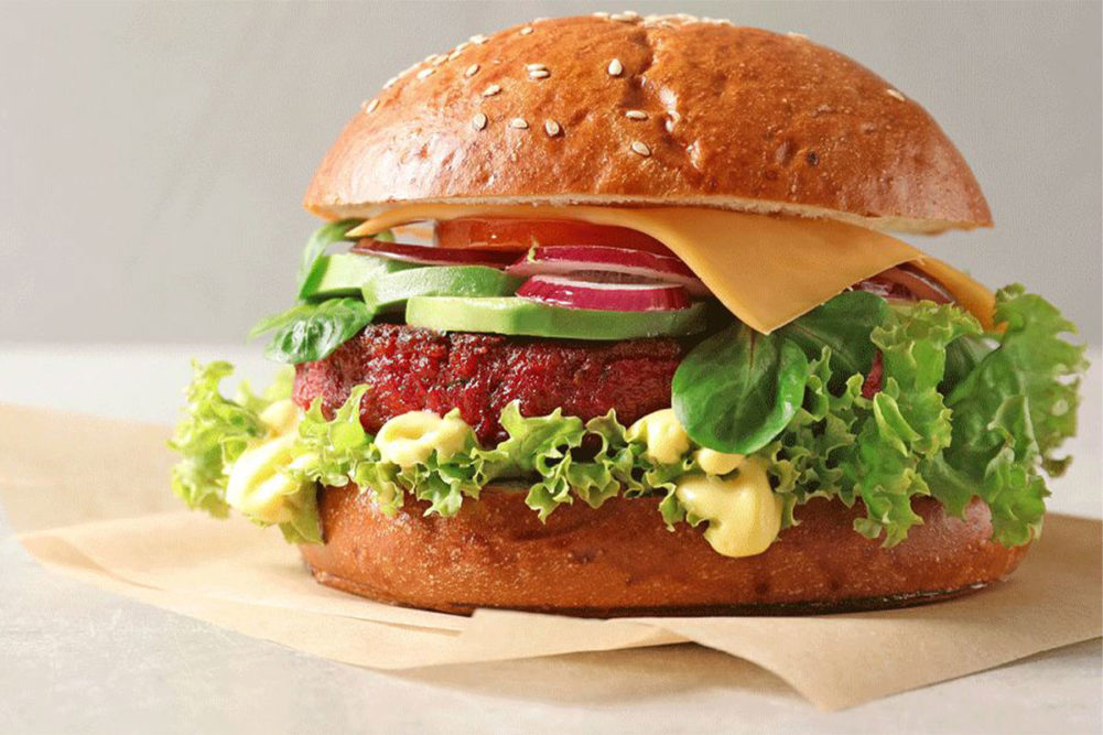 Plant protein burger