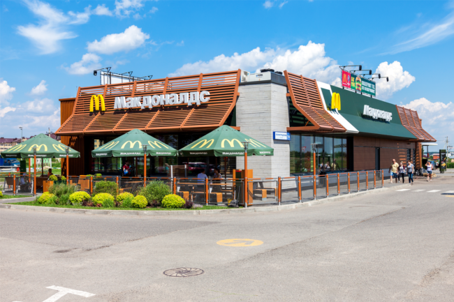 A McDonald's restaurant in Russia