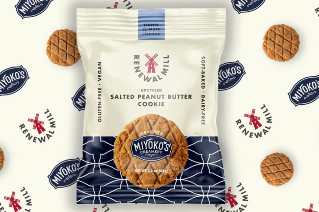 Renewal Mill and Miyoko's Creamery salted peanut butter cookie