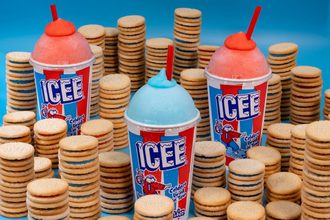 Icee slushies and creme filled cookies