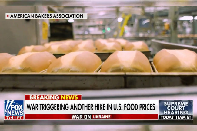 Fox News segment, bread, conveyor belt
