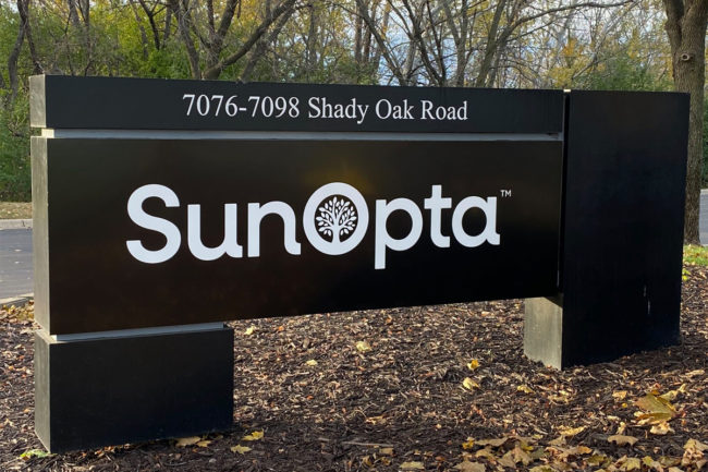 SunOpta headquarters sign