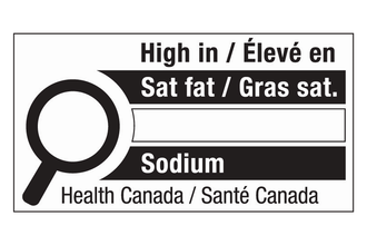 Canadian nutrition label warning