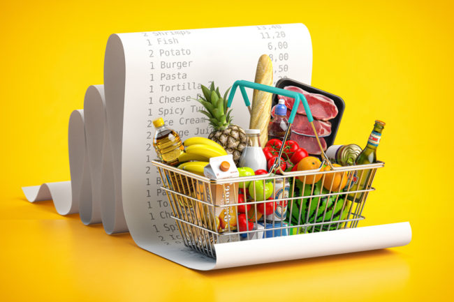 Grocery basket graphic